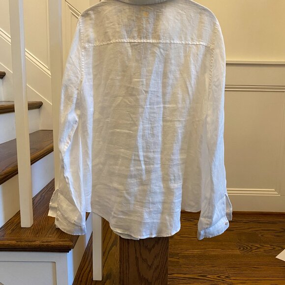 NWT Lilly Pulitzer Sea View Linen Button Down Top Size Large New $128 - Picture 6 of 9